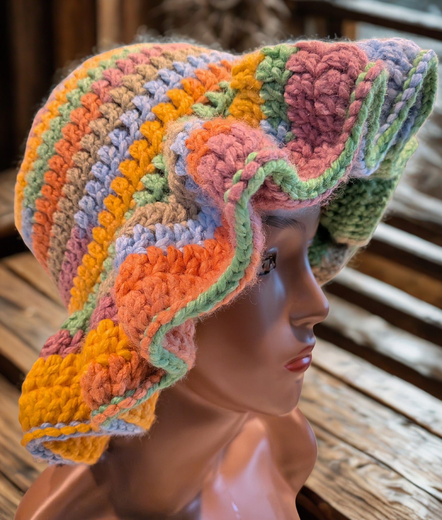 Wavy Brim Bucket Hat